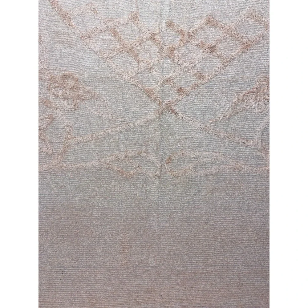 Vtg Twin Pink Chenille Bedspread 90x100